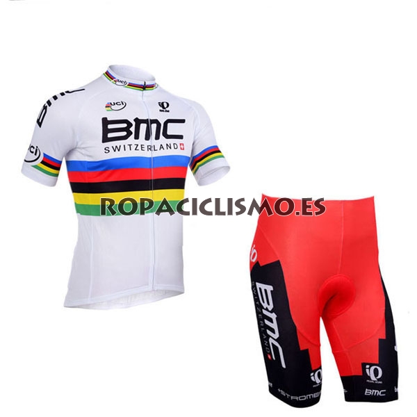 2013 Maillot BMC Blanco mangas cortas